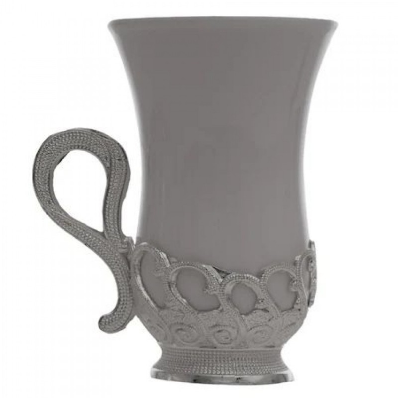 Set cafea vintage argintat cu 7 piese pentru 2 persoane