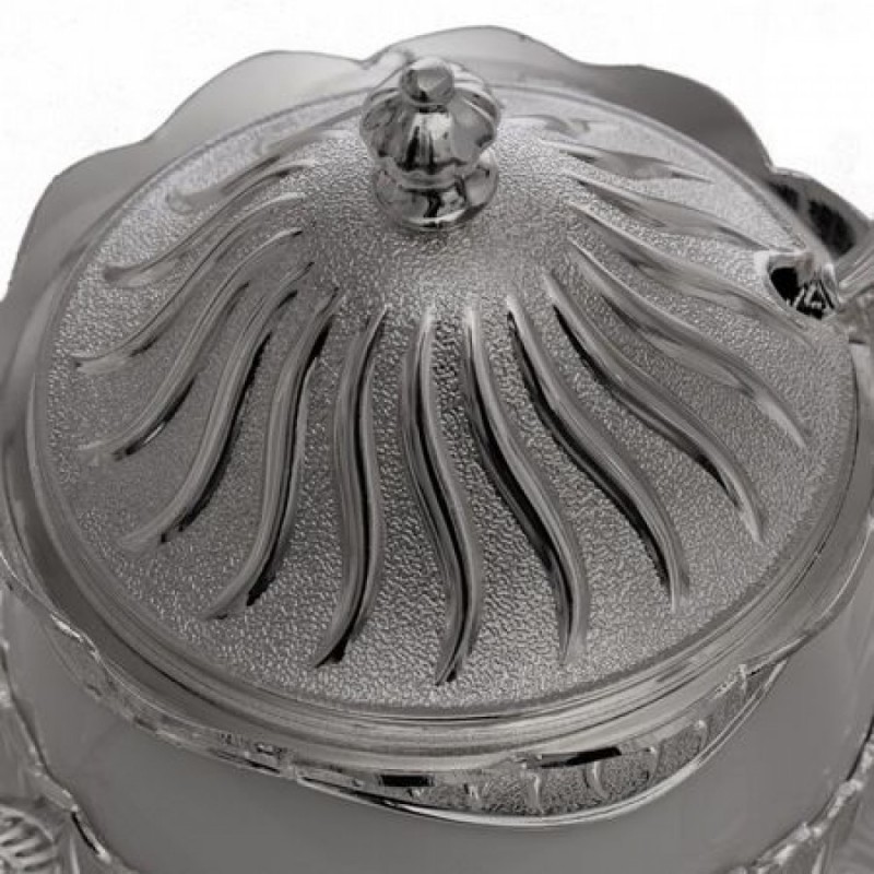 Set cafea vintage argintat cu 7 piese pentru 2 persoane