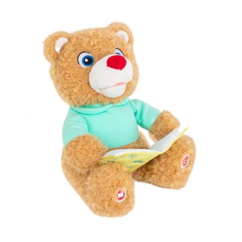 Jucarie de plus interactiva Ursuletul Toto Povesteste si canta, Puffy Friends, 30 cm