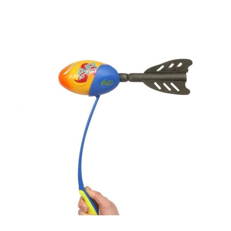 Set Racheta din spuma cu Lansator inclus, Albastru/Portocaliu, 40 cm