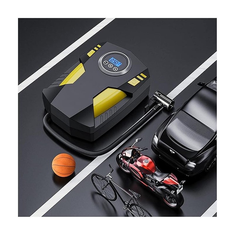 COMPRESOR AUTO PORTABIL,AFISAJ DIGITAL,LUMINA LED,DC 12 V