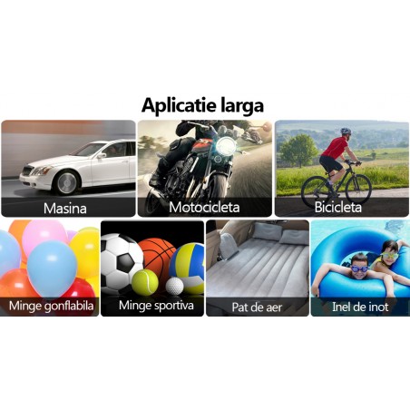 COMPRESOR AUTO PORTABIL,AFISAJ DIGITAL,LUMINA LED,DC 12 V