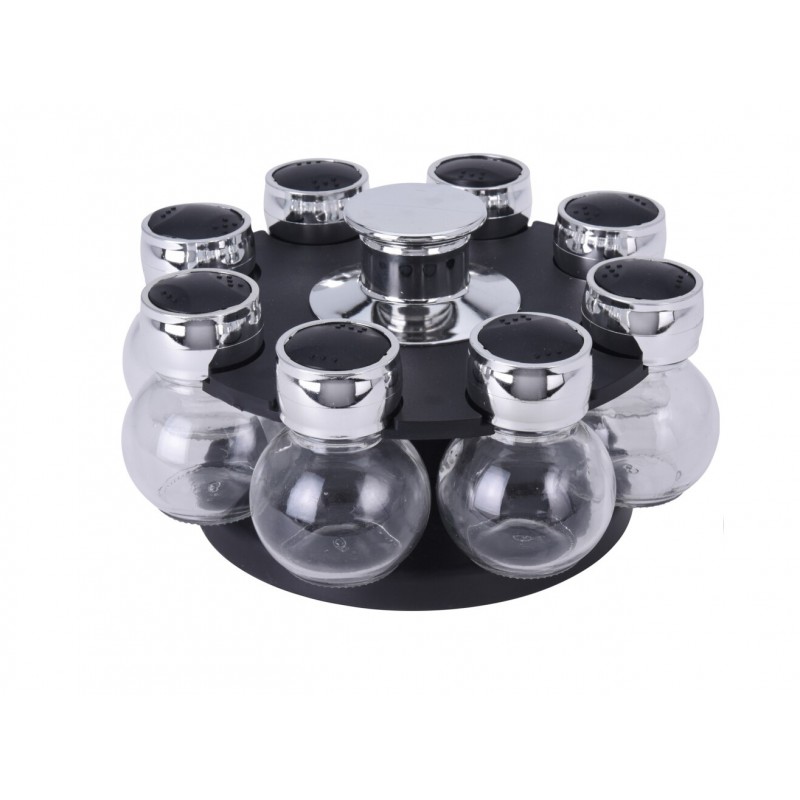 SET 8 RECIPIENTE CONDIMENTE SUPORT ROTATIV