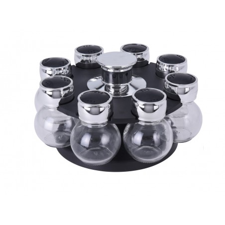 SET 8 RECIPIENTE CONDIMENTE SUPORT ROTATIV