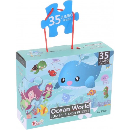 PUZZLE CU 35 DE PIESE JUMBO, ANIMALE MARINE