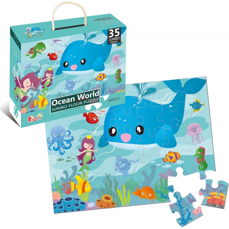 PUZZLE CU 35 DE PIESE JUMBO, ANIMALE MARINE