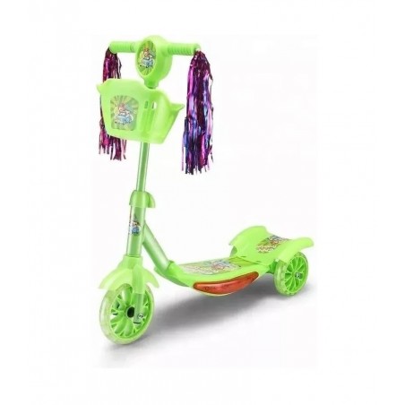 Trotineta pentru copii, cu pampoane, Verde