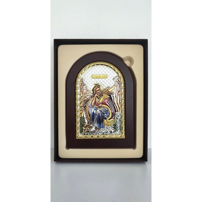 ICOANA ARGINT SFANTUL ILIE,COLOR