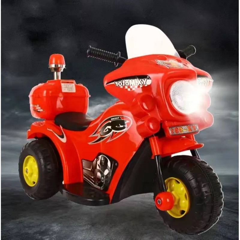Motocicleta electrica de politie pentru copii, Lumini LED si Sunete