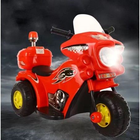 Motocicleta electrica de politie pentru copii, Lumini LED si Sunete