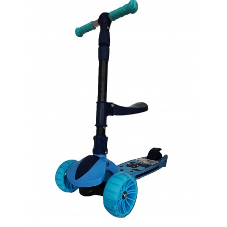 Trotineta pentru copii cu sezut,pliabila,Albastru