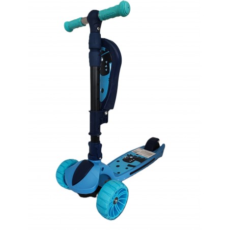 Trotineta pentru copii cu sezut,pliabila,Albastru