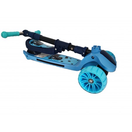 Trotineta pentru copii cu sezut,pliabila,Albastru