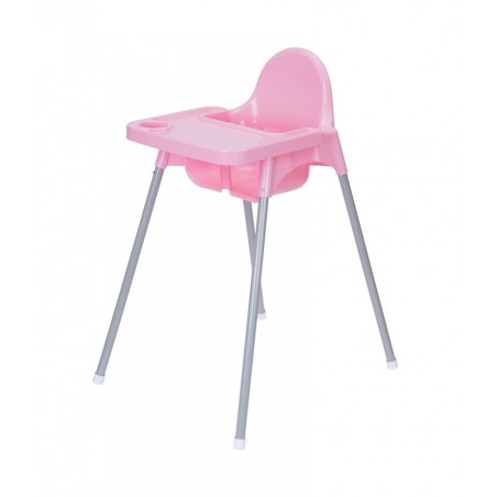 Scaun de masa pentru bebelusi cu centura de siguranta, 6-32 luni, Roz
