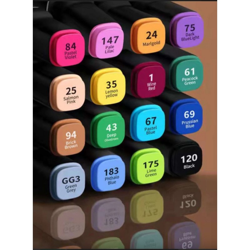 SET 80 DE CARIOCI/MARKERE PROFESIONALE,CAP DUBLU