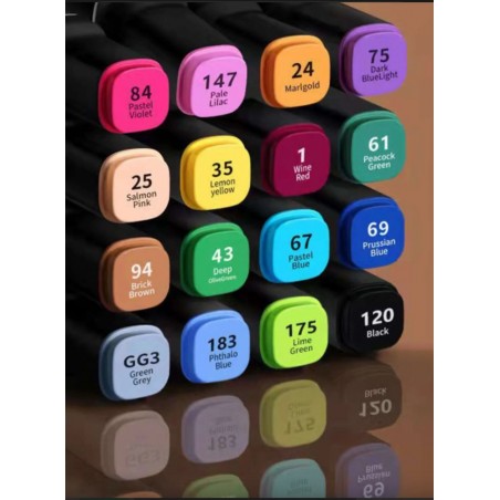 SET 80 DE CARIOCI/MARKERE PROFESIONALE,CAP DUBLU