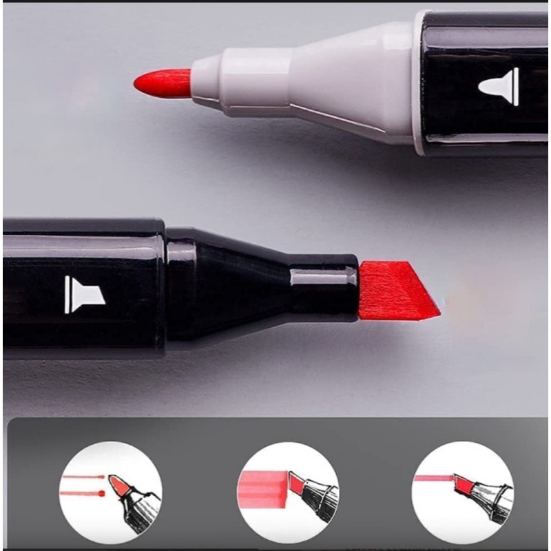 SET 80 DE CARIOCI/MARKERE PROFESIONALE,CAP DUBLU