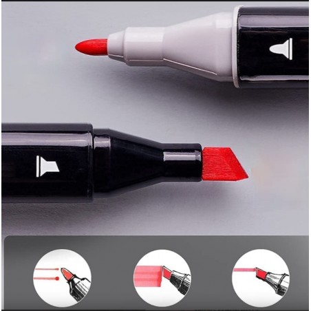 SET 80 DE CARIOCI/MARKERE PROFESIONALE,CAP DUBLU