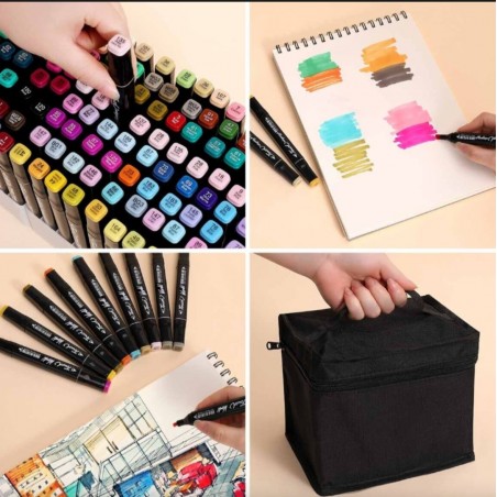 SET 80 DE CARIOCI/MARKERE PROFESIONALE,CAP DUBLU